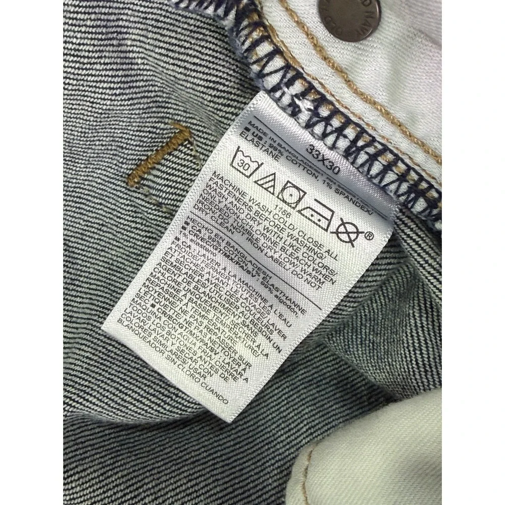 Old Navy‎ Jeans Mens 33x30 Blue Denim Dark Wash Loose Relaxed Straight Stretch